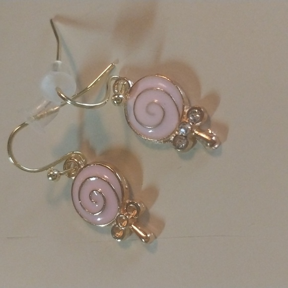 Hand crafted gold plated lollipop earrings NWT - Picture 2 of 2